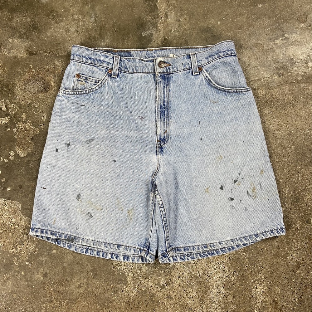 Vintage 90s Levis 951 Jean Shorts Women's Size 12 Blue Denim Light Wash Relaxed
